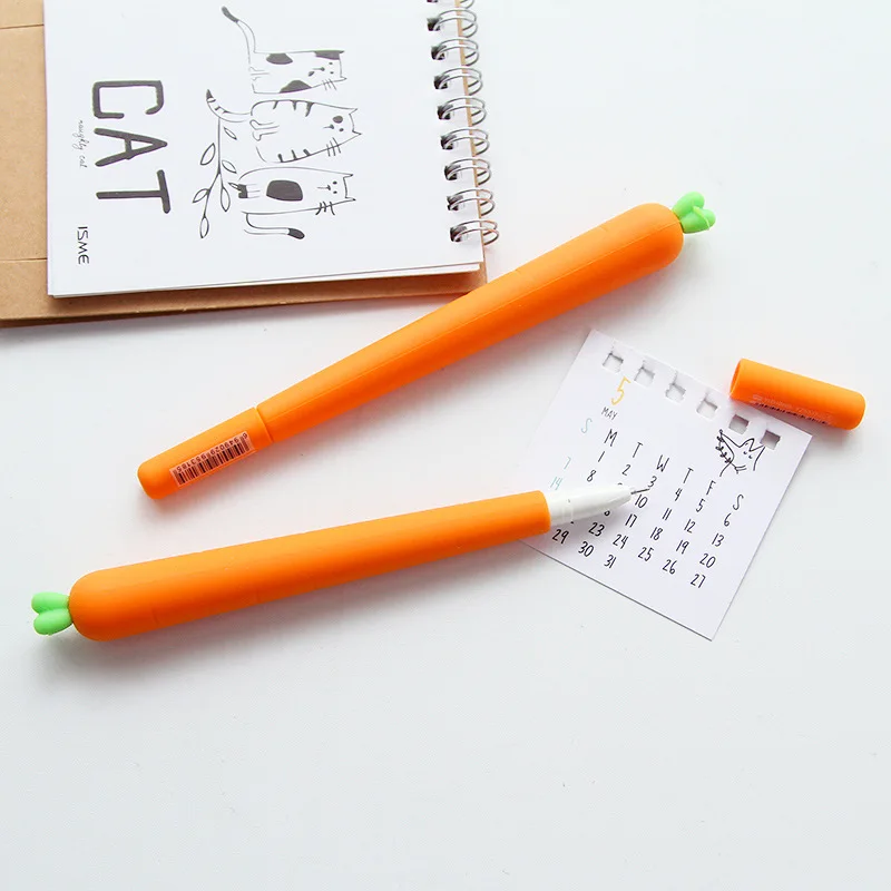 New Cute Carrot Modeling Student Pen School Korean Stationery Pen