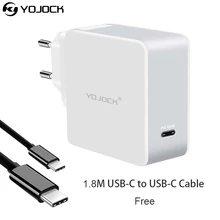 YOJOCK usb type-C PD зарядное устройство 60 Вт питания портативное настенное зарядное устройство адаптер для iPhone X/8 Plus/8, Macbook, nintendo Switch