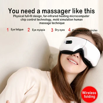

Eye Massagerand Music Vibrating Massager Relax Eye Fatigue and Infrared Heating Air Pressure Massage Eyes Care Device