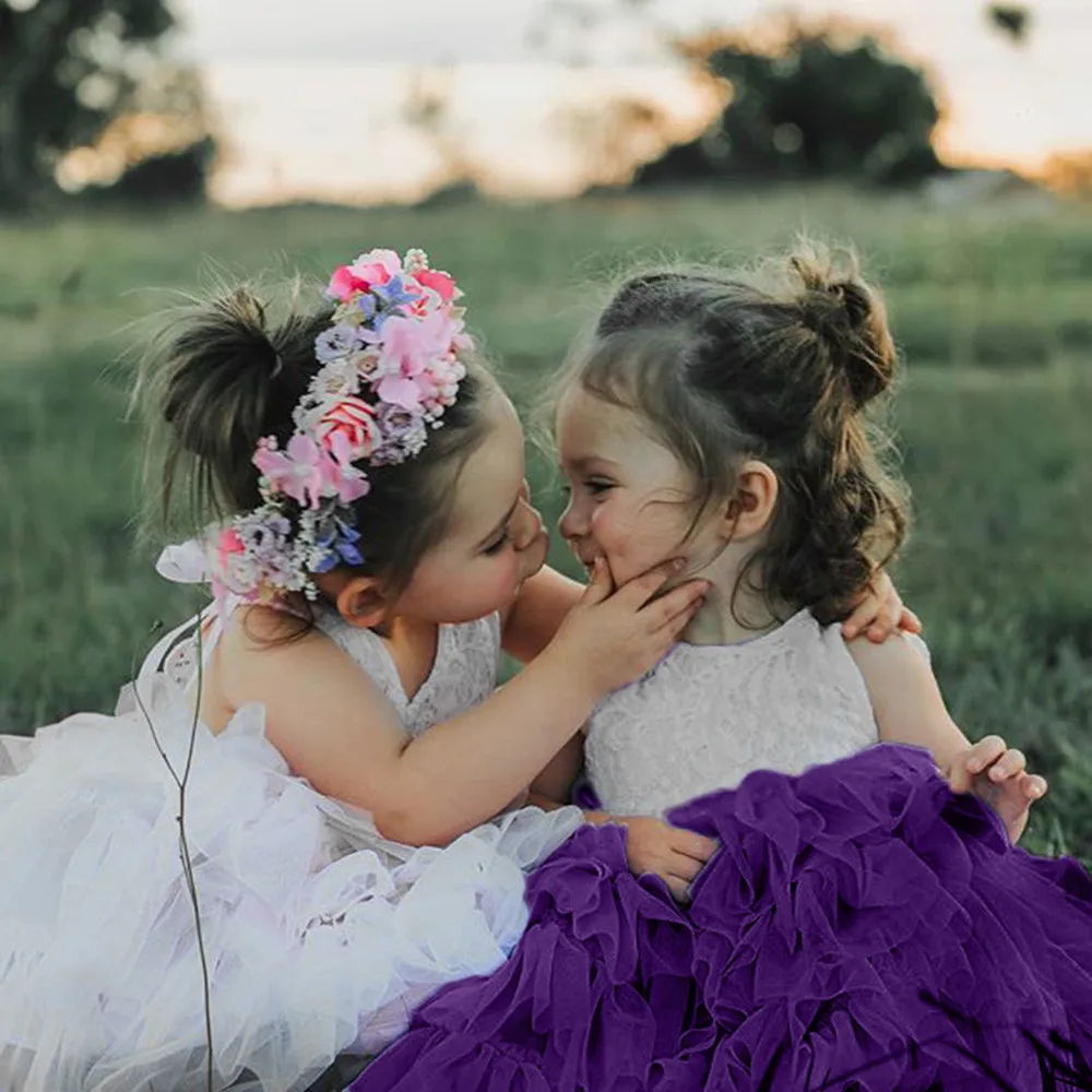 Baby Summer Dress Kid Girl Princess Bridesmaid Pageant Birthday Party Lace Wedding Clothes Outfits 1-5 Year Old Dropshipping 823