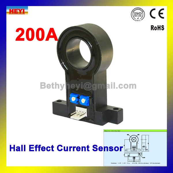 

200A Hall Current sensor D-C1T electric current sensor hall effect sensor