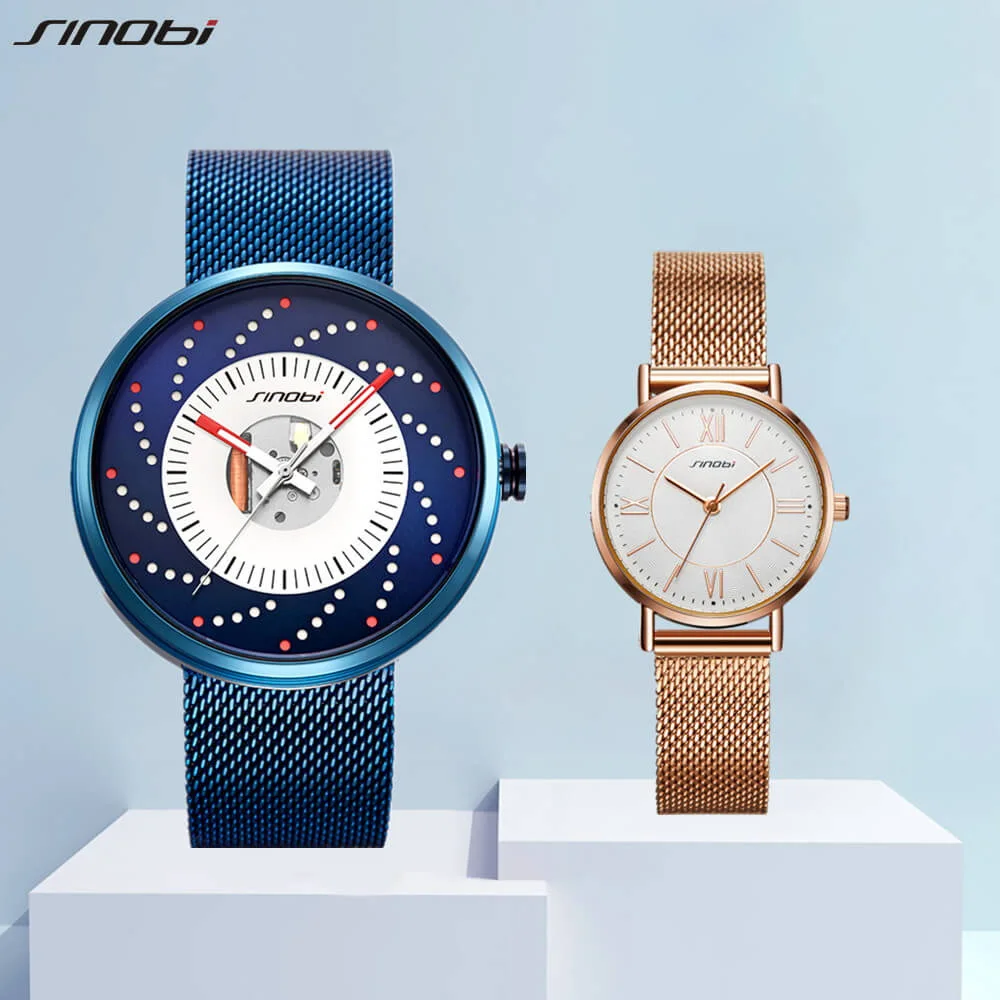 SINOBI Lover’s Watches for Men and Women Fashion Quartz Wristwatch Creative Clock Couple Watch Gifts Set for Sale relogio SINOBI Lover’s Watches for Men and Women Fashion Quartz Wristwatch Creative Clock Couple Watch Gifts Set for Sale relogio