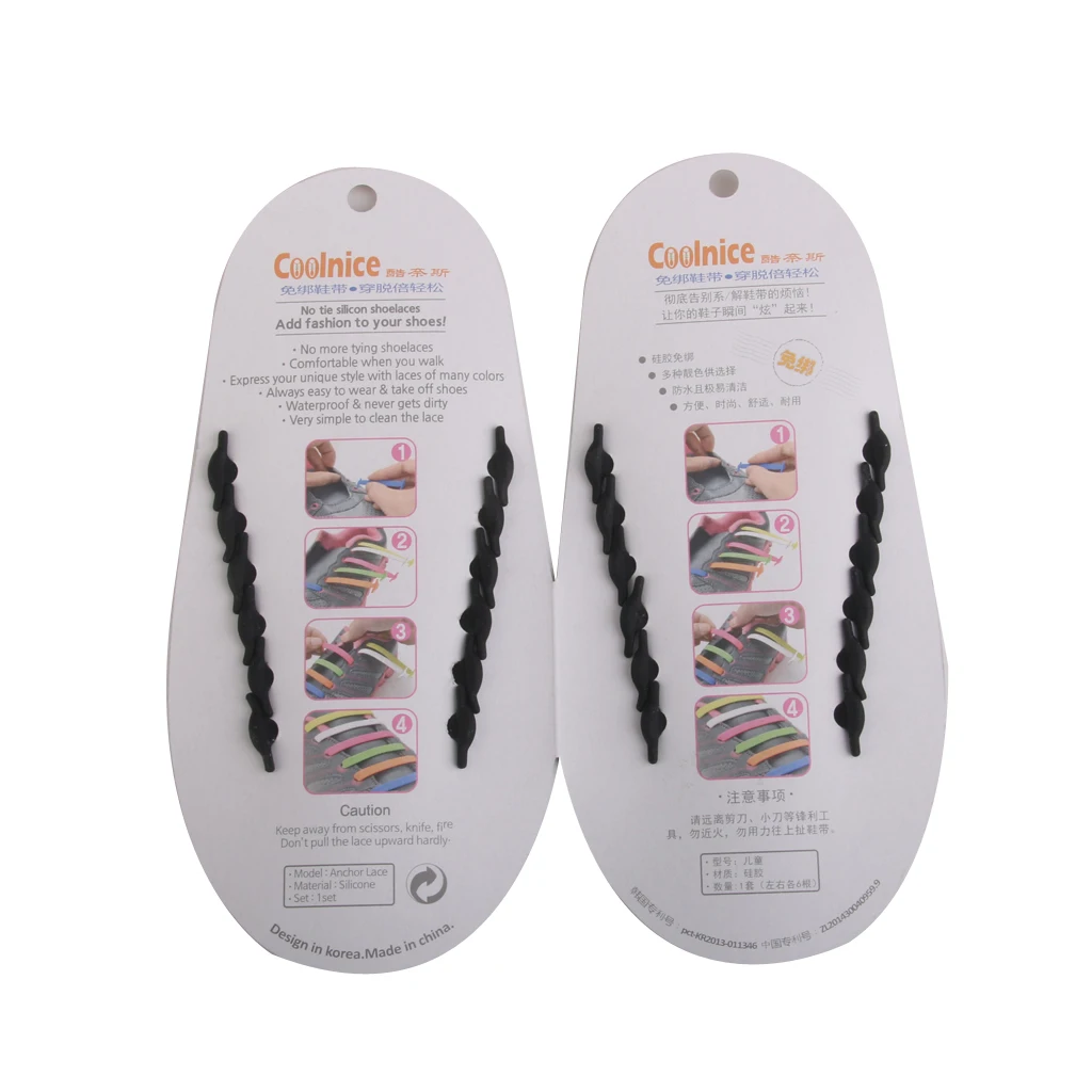 12pcs/lot Kids Adults Easy No Tie Elastic Silicone Shoelaces Colorful Lacing Rubber Zapatillas Shoe Laces Shoes Accessories