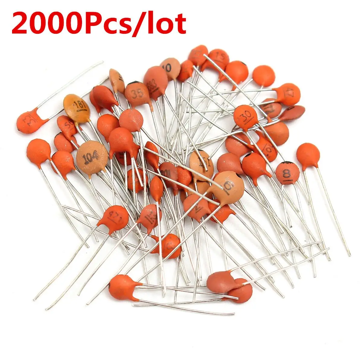 2000Pcs/lot 4mm x 3mm 50 Values 50V Ceramic Capacitor Assorted kit Assortment Setin Capacitors
