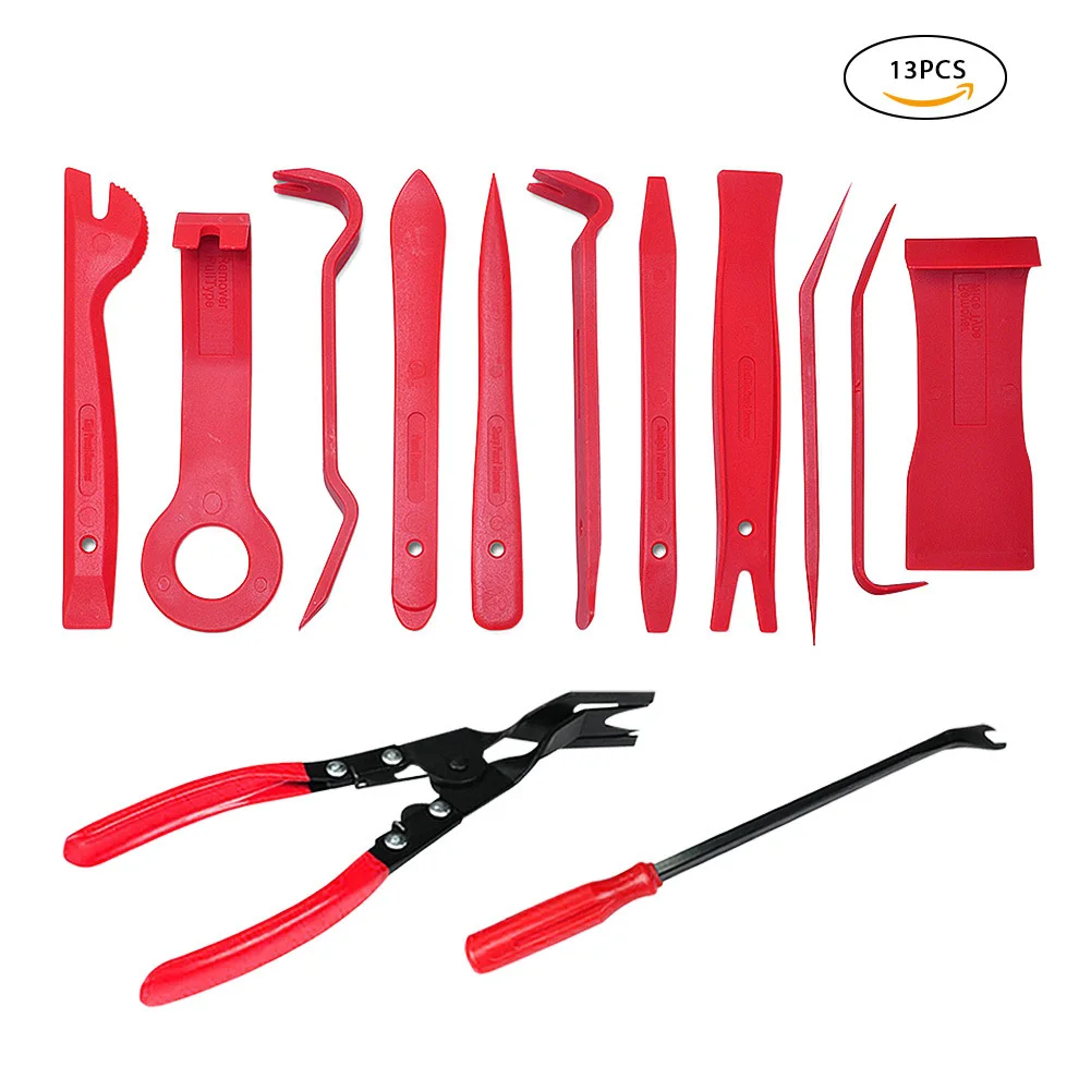 13 PCS Auto Upholstery Refit Tools Clip Pliers Fastener Remover Door