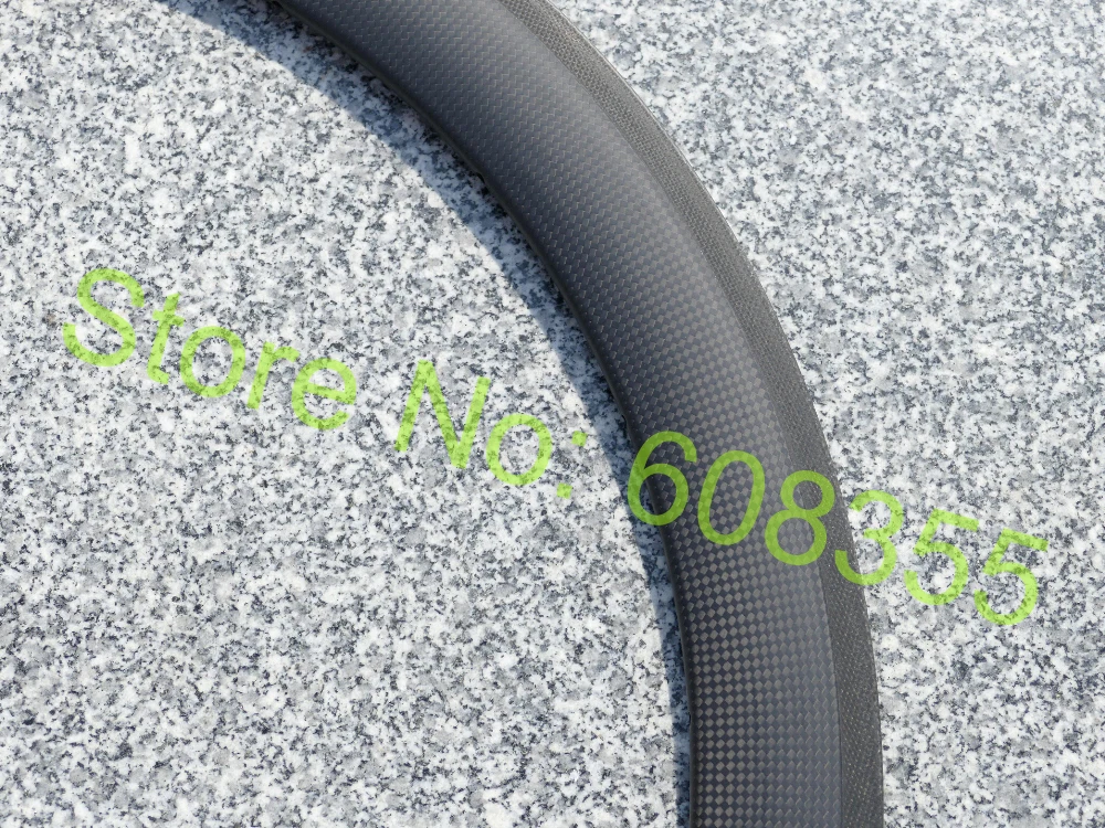 2 pcs 50mm Rim-3k UD Carbon Matt Glossy Road Bike Tubular Wheel Rim width 20.5 23 25mm