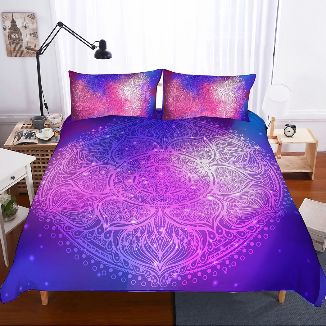 

Fanaijia Bohemia 3d Printing Duvet and Bedding Set Queen Size Luxury Mandala Quilt Cover King Bed Set