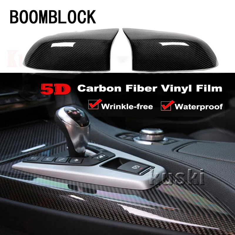 

BOOMBLOCK 4*60'' 5D Car Carbon Fiber Stickers For Mazda 3 6 Toyota Avensis C-HR Peugeot 307 407 308 Alfa Romeo 159 Accessories