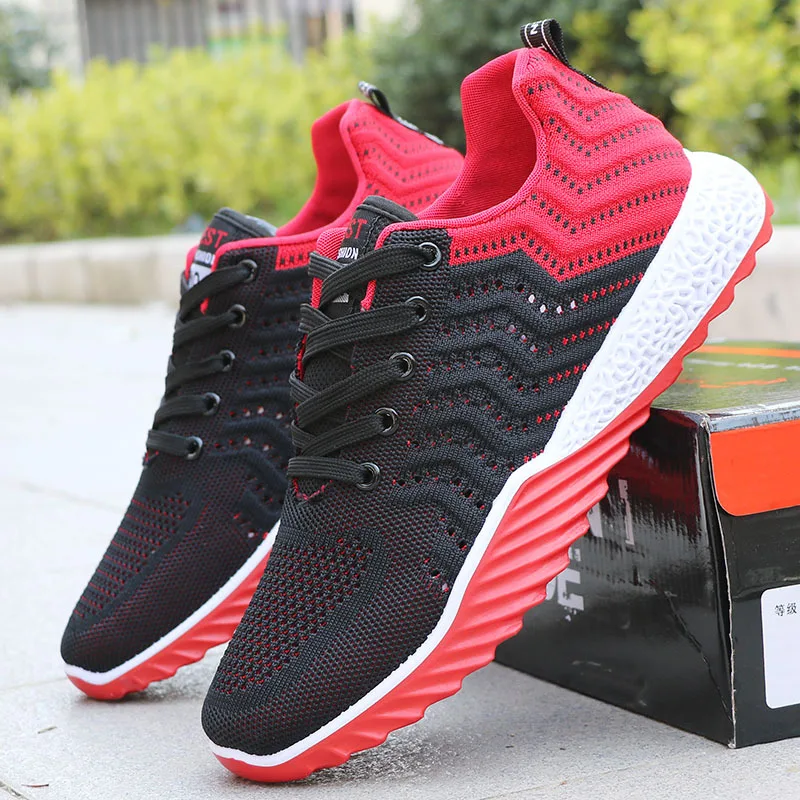 

summer Fashion Mens Sneakers Casual Shoes Mesh Breathable Male Lace-Up shoes