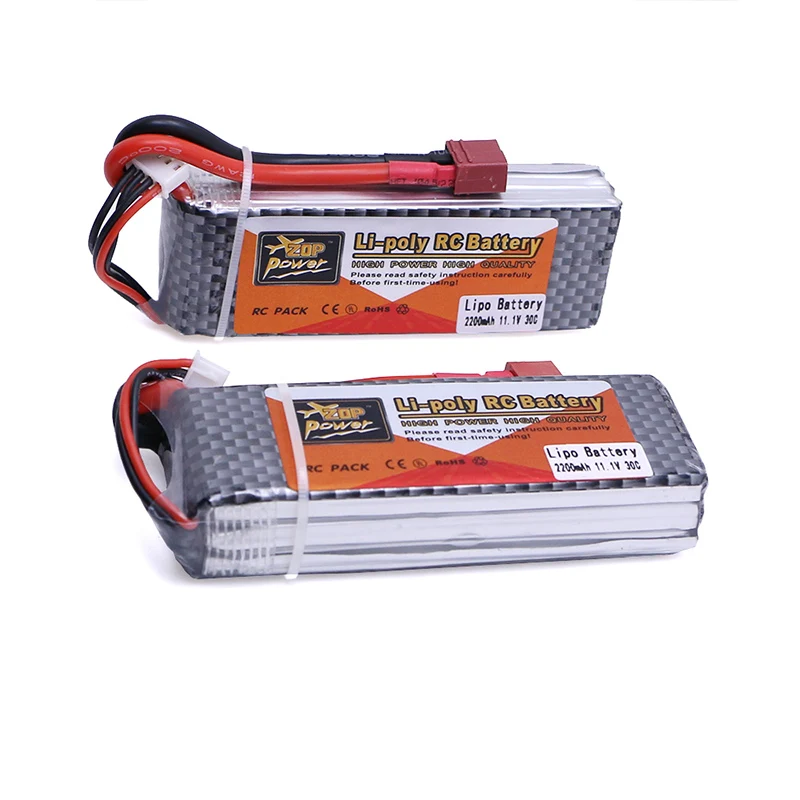 

2pcs Lipo Battery 11.1V 2200Mah 3S 30C XT60 T Plug For RC Fpv Qudcopter Helicopter Car Boat Truck Airplane Bateria Lipo