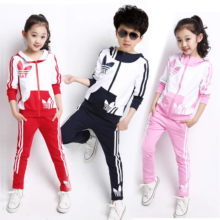 AUTUMN kids sets for boys girls new children suits 2pcs HOODED coats