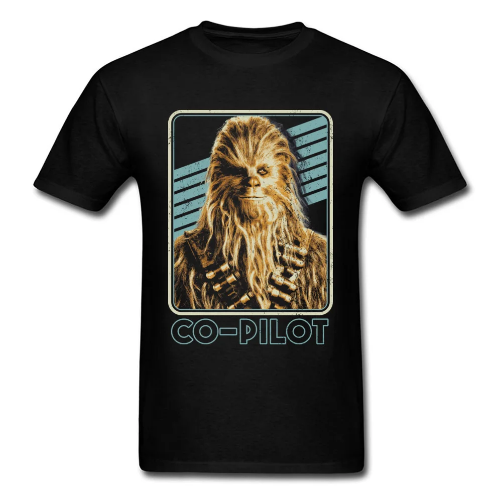 

Lasting Charm Co-Pilot Star Wars Sports T Shirt Chewbacca Selfie Vintage Shirt Mens Black Clothes Gift Sports T shirt For Men