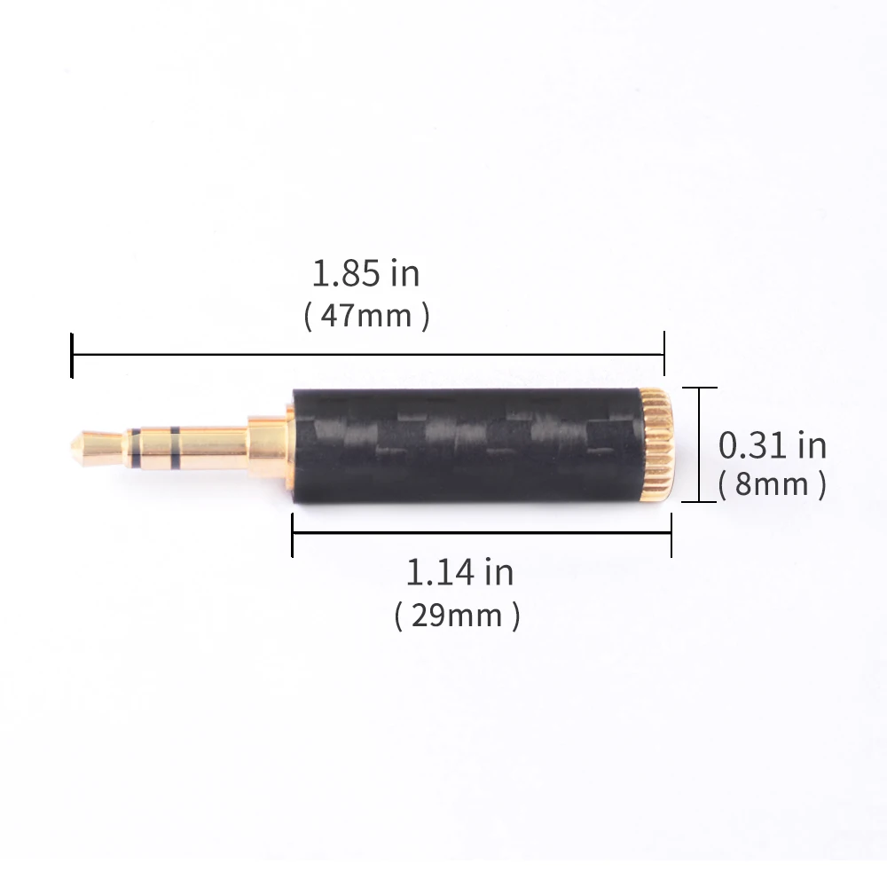OKCSC разъем для наушников 4,4 мм/3,5 мм/2,5 мм Мужской адаптер для 2,5 мм/3,5 мм Женский Сбалансированный углеродного волокна для наушников DIY аксессуар для SONY