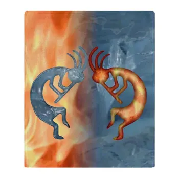 

Kokopelli Fire Ice Ipad Soft Fleece Throw Blanket, 50"x60" Stadium Blanket Sofa Bed Throw Blanket Kid Adult Warm Blanket