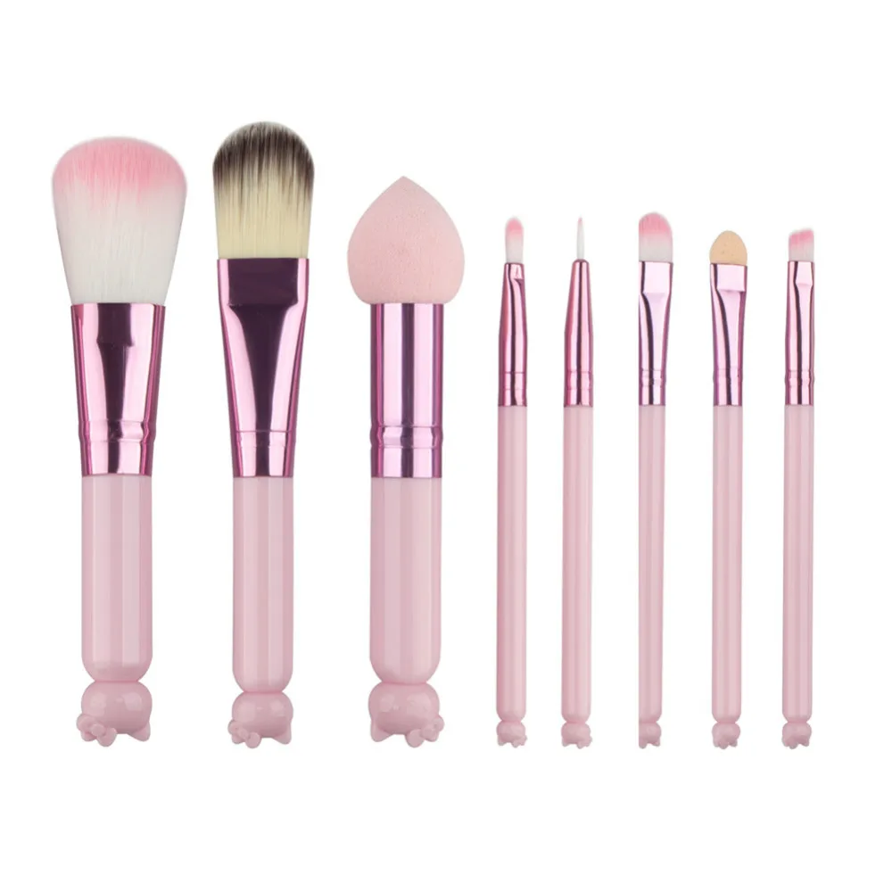 

8 pcs/set High-quality Pink Makeup Brushes Set Professional Foundation Powder Eyeshadow Eyeliner makeup Brush Set