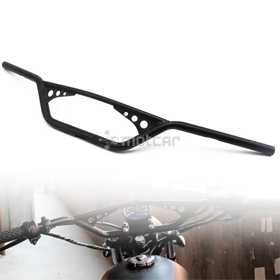 84CM Motorcycle 1" 25mm Black Tracker Handlebars Drag Bar Universal Fit