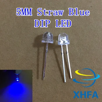 

20pcs Straw Hat 5mm LED Diode Water Clear Blue 5 mm High Brightness Transparent Light Emitting Diode LED Lamp 3V