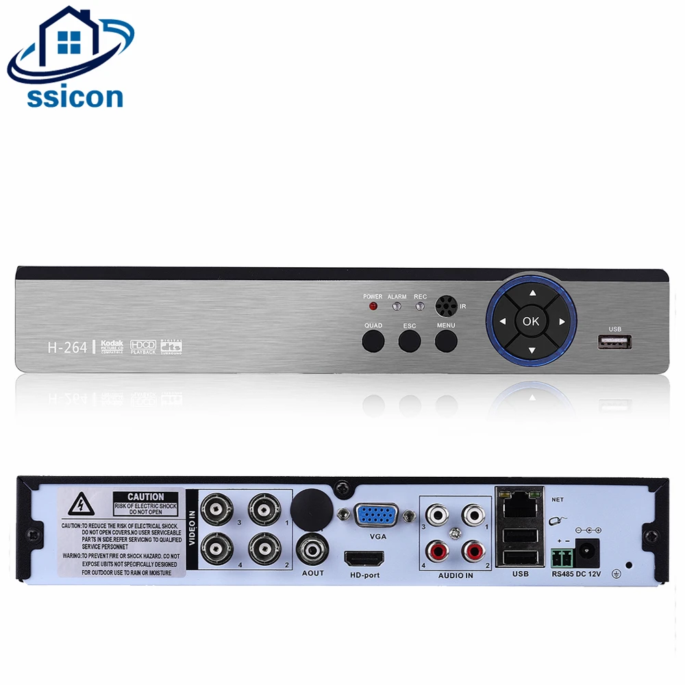 

SSICON 4 Channel 5 IN1 Security 4MP CCTV Camera DVR Hybird NVR For 4.0MP AHD CVI TVI Analog IP Camera 4CH AHD Video Recorder