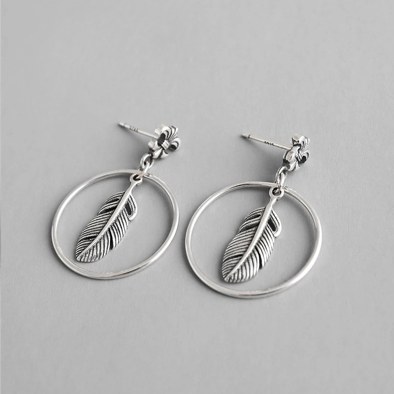 

925 Sterling Silver Leaves Stud Earrings Irregular Boucle d'oreille Femme 2019 Women Party Fine Jewelry Gift WDE001