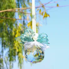 H& D Хрустальный солнцезащитный чехол для окна, Радужный хрустальный шар, подвеска для зеркала заднего вида, автомобильный Шарм, подвесная Рождественская елка, Декор, подарки