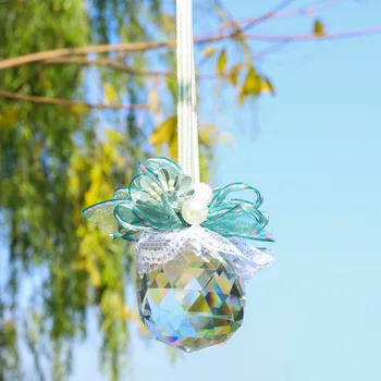 

H&D Crystal Suncatcher for Window Rainbow Crystal Ball Pendant for Rear View Mirror Car Charm Christmas Tree Hanging Decor Gifts