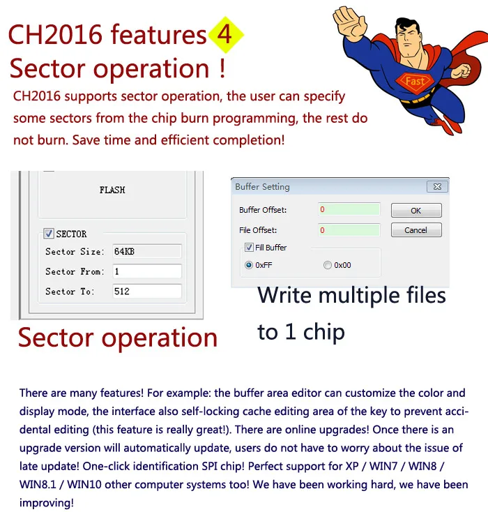 Оффлайн программисты CH2016 SPI FLASH-программист SOT23-6 Тесты разъем (для 24c/24 lcxxx eeprom) производства 1 Перетащите 2 программист