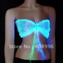 Сексуальный светящийся бюстгальтер из оптического волокна для выступлений/платье/Одежда для шоу/08