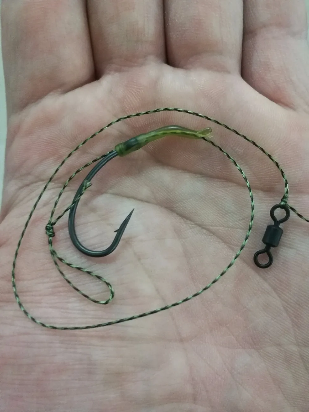 5 x Carp Fishing Boilie Rigs 25 LB Line Curve Shank T Micro Barbed ... - 5 X Carp Fishing Boilie Rigs 25 LB Line Curve Shank T Micro BarbeD Hooks Teflon