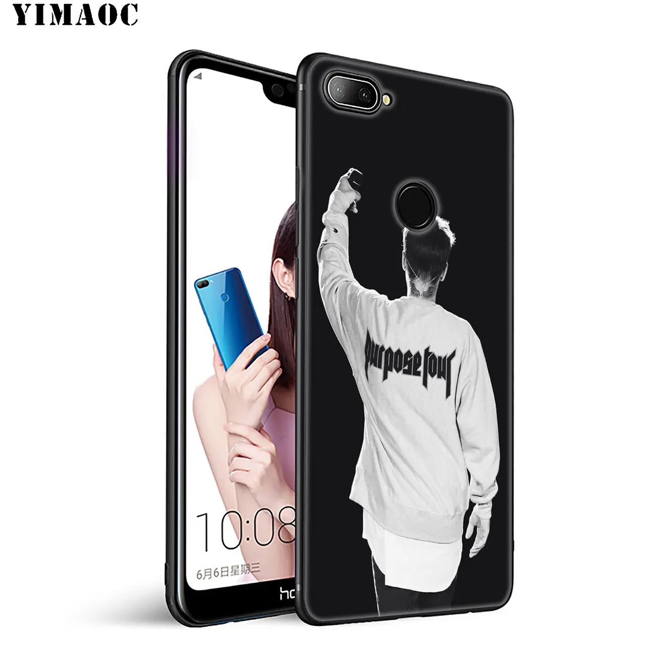 YIMAOC Justin Bieber Soft Silicone Phone Case for Huawei Y7 Y6 Prime Y9 2018 Honor 8C 8X 8 9 10 Lite 7C 7X 7A Pro Black Cover