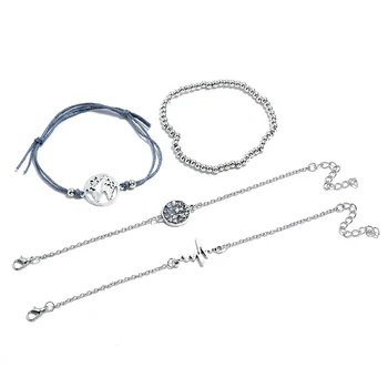 Life Line Multi-layer Charm Bracelet Set – 4 Pcs/ Set (BB-07) Bracelets & Bangles Life Line Multi-layer Charm Bracelet Set – 4 Pcs/ Set (BB-07)