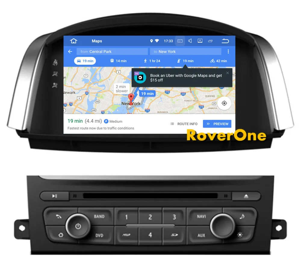 RoverOne Android 8,0 Восьмиядерный автомобильный Радио DVD gps для Renault Koleos сенсорный экран Android мультимедийный плеер головное устройство Wifi