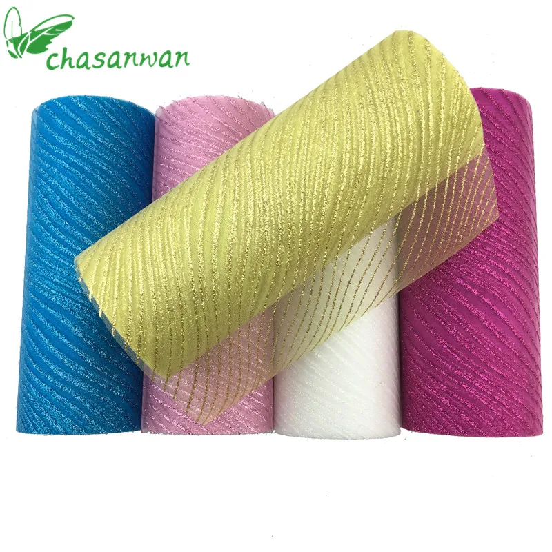 

2017 Glitter wave Tulle Roll 10 yards 15cm Spool Tutu Wedding Decoration Organza Laser DIY Crafts Birthday Party Supplies Decor.