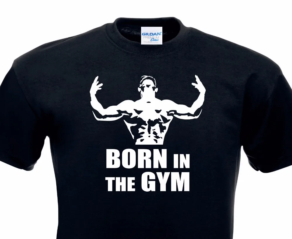2017Free Shipping Simple Style Design T Shirt Born In The Gymer