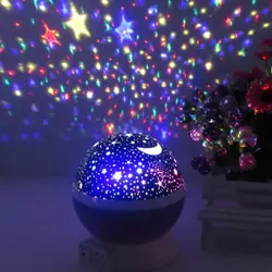 Креативная уникальная форма звездная звезда проекция ночник Романтический поворот светодио дный лампа батарея настольная лампа для