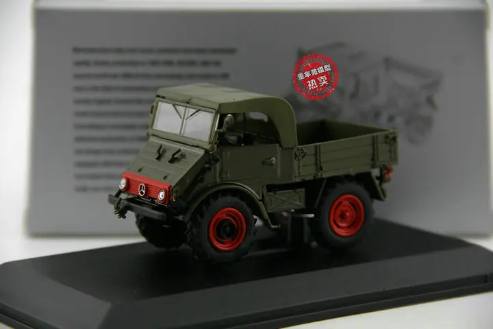 Классическая Игрушечная модель из сплава 1:43 весы Mercedes Benz Unimog U401 внедорожный грузовой автотранспорт модель для мальчика подарок, украшение, коллекция - Цвет: Зеленый