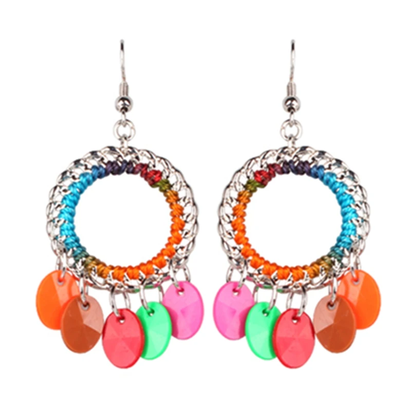 2016 High quality drop earrings oorbellen for women colorful earrings