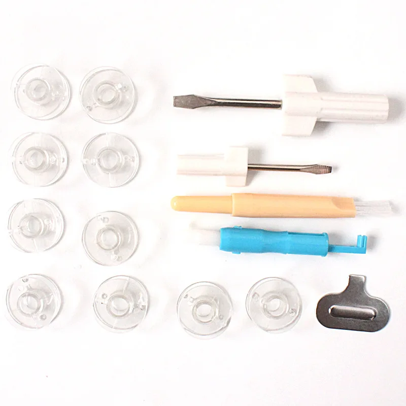 

15pcs Functional Sewing Tool Set Bobbin Screwdriver Brushing Threading Devicehome Multi-Sewing Machine Tool Combination Set