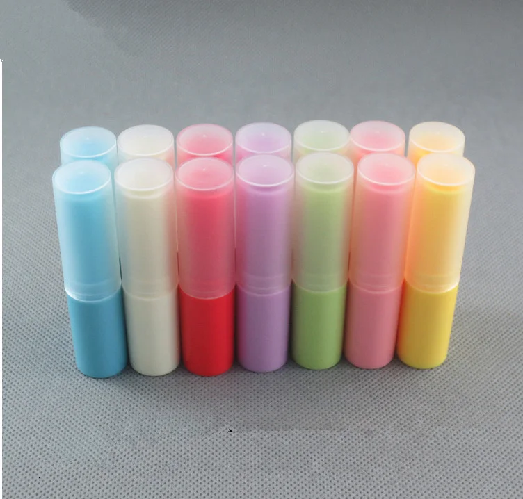 Free Shipping 4g Plastic Lipstick tube bottle Lip Balm Clear lid