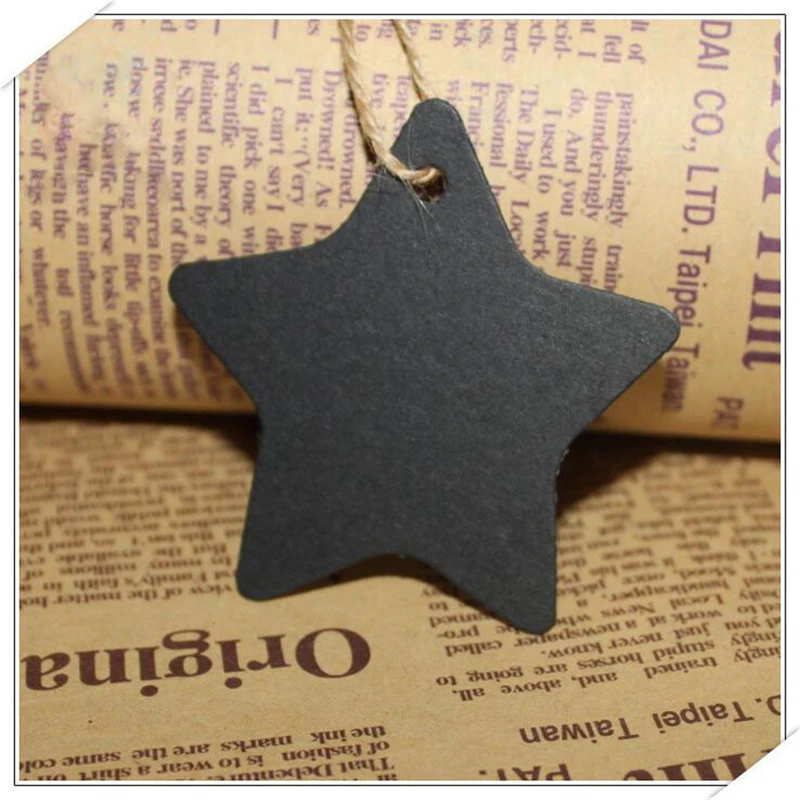 100 шт. ярлыки из крафт бумаги с пятиконечными звездами|label label|label diylabel tag |