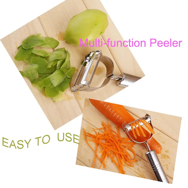 

1 pcs Dual Fruit Vegetable Peeler&Julienne Peeler Cutter Sharp Stainless Steel Potato Carrot Grater Planing Kitchen Fruit Tools