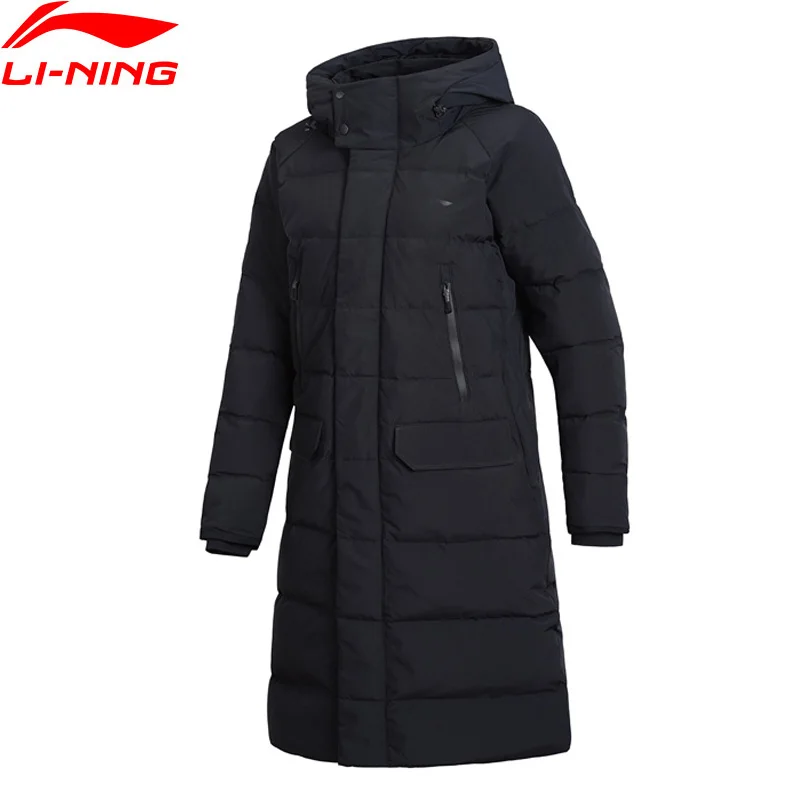 

(Clearance)Li-Ning Unisex Training Series Long Down Coat 70% Down Grey Duck Down Loose Fit LiNing Sports Jacket AYMN094 MWY315