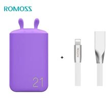 ROMOSS 6000mAh LE06 Lovely Power Bank Portable Emergency External Battery for iPhone8 xiaomi iPhoneX iosx Meizu Samsung S8 LG
