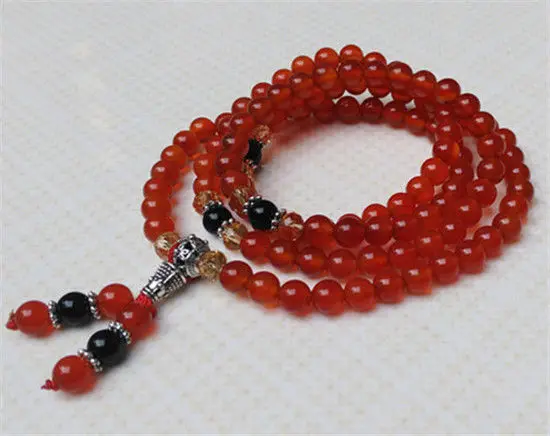 

28 Natural Red stone Beads Certification Level Necklace Bracelet Amphibiou 6MM