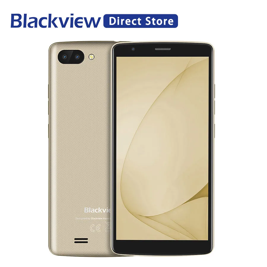 Blackview оригинальный A20 смартфон 5 &quot1 Гб + 8 MTK6580M четырехъядерный Android GO 18:9 экран 3G