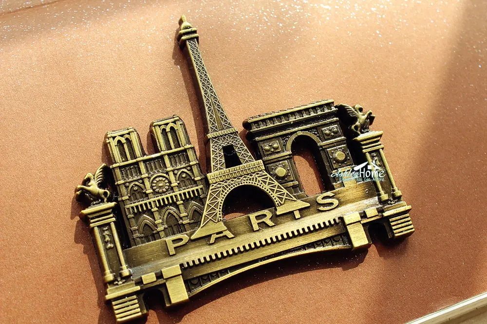 France Paris Landmarks Tourist Travel Souvenir 3D Metal Refrigerator