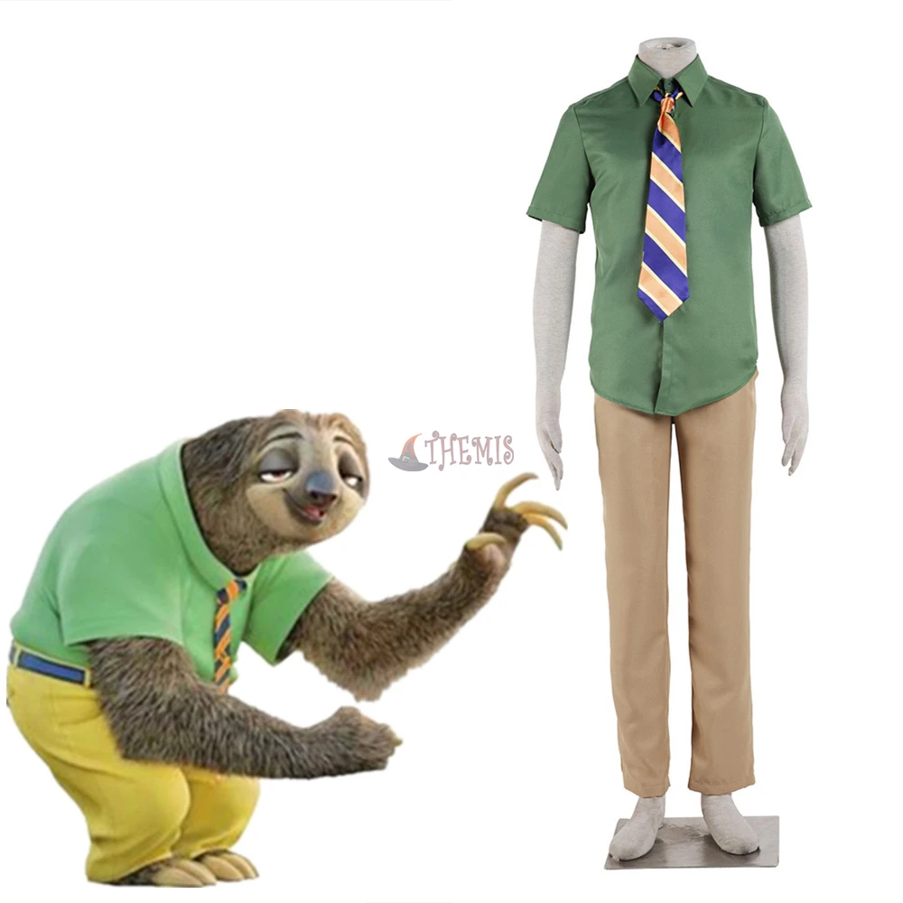 Zootopia DMV worker Sloths Flash cosplay costume set Flash Zootopia