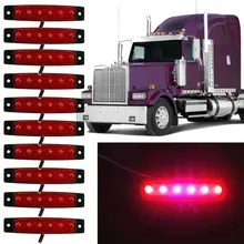 New Arrival 10pcs 6 LED Truck Lorries Bus Clearance Side Marker Indicators Light font b Lamp