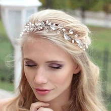 Tiara de cabelo, nova faixa prateada da cor para casamento, acessórios de cabeça para cabelo de noiva, joias de casamento