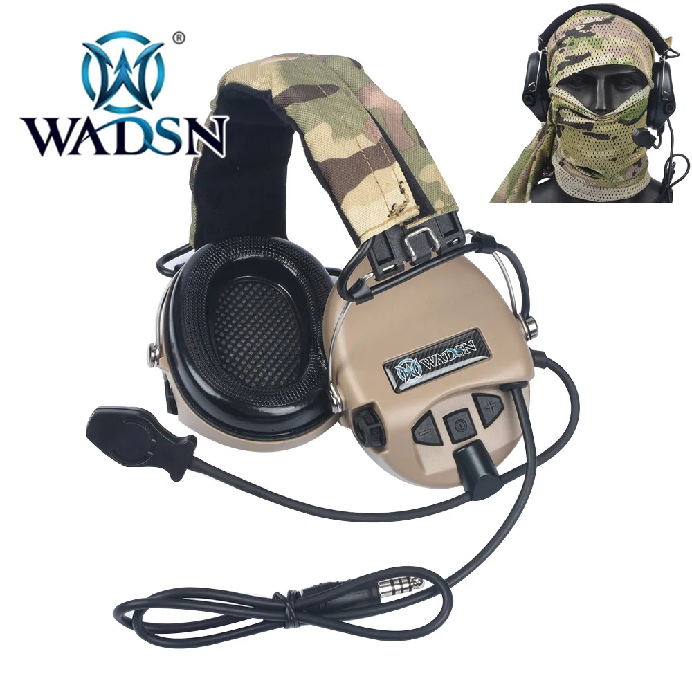 

WADSN Tactical Headset Peltor Headphones No Noise Reduction Function Communication Earphone WZ165 Camouflage Airsoft Headsets