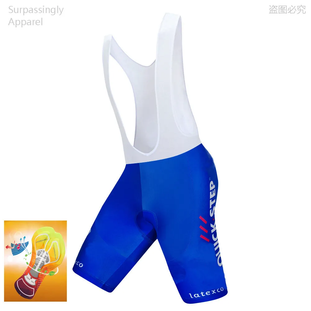 Pro Blue Team Quick Step мужские летние шорты комбинезон с для велоспорта велосипедные